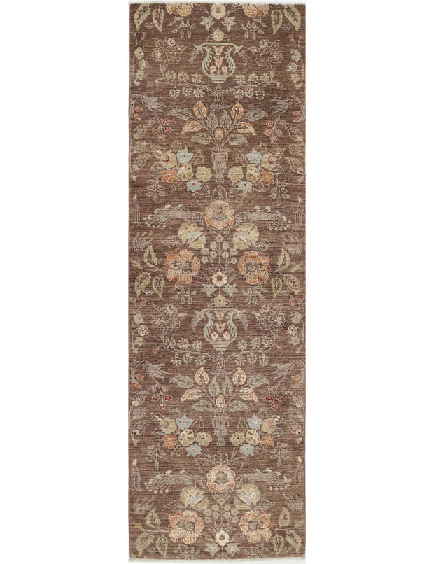 Hand Knotted Artemix Wool & Silk Rug 2' 11" x 9' 7" - No. AT89084