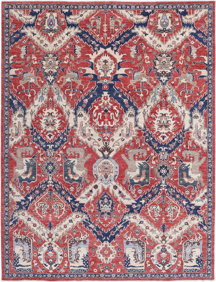 Hand Knotted Artemix Wool Rug 7' 8" x 9' 11" - No. AT48503