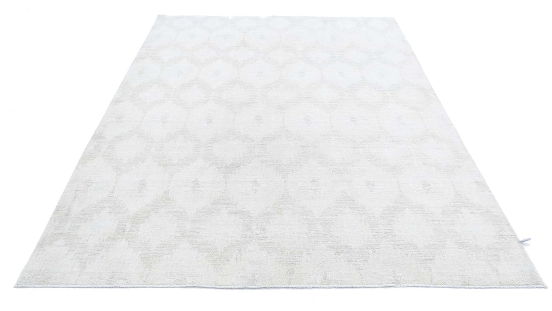 Hand Knotted Ikat Wool Rug 6' 1" x 8' 10" - No. AT50570