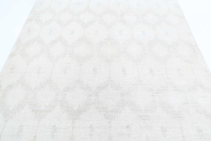 Hand Knotted Ikat Wool Rug 6' 1" x 8' 10" - No. AT50570