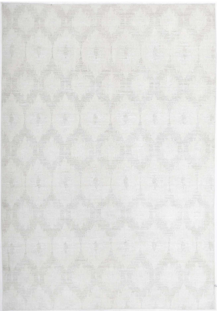 Hand Knotted Ikat Wool Rug 6' 1" x 8' 10" - No. AT50570