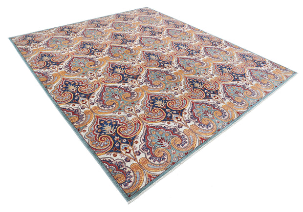 Hand Knotted Artemix Wool Rug 8' 7" x 9' 9" - No. AT51657