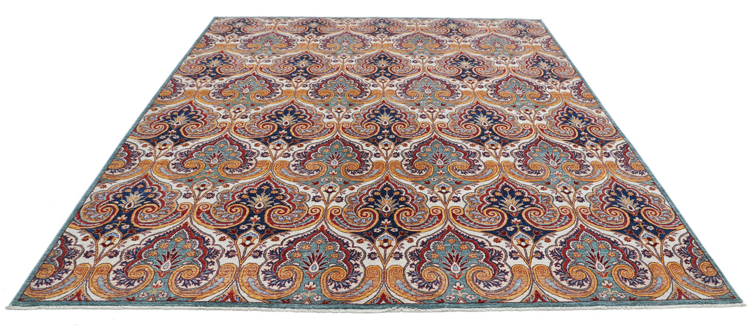Hand Knotted Artemix Wool Rug 8' 7" x 9' 9" - No. AT51657