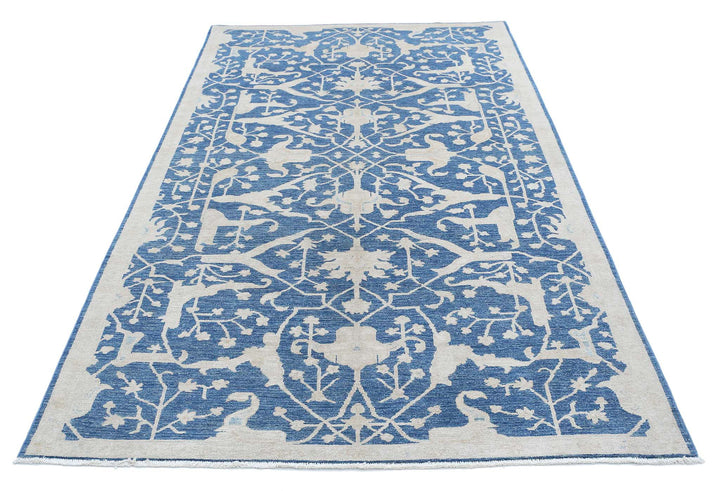Hand Knotted Artemix Wool Rug 4' 11" x 9' 4" - No. AT31381