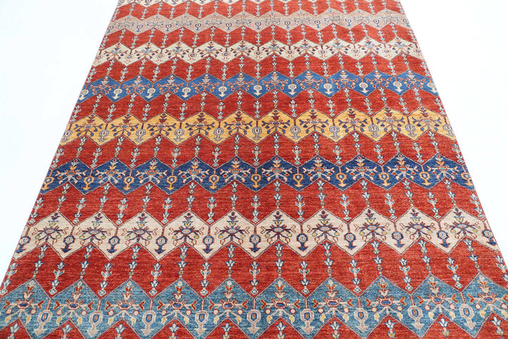 Hand Knotted Artemix Wool Rug 5' 6" x 7' 10" - No. AT81918