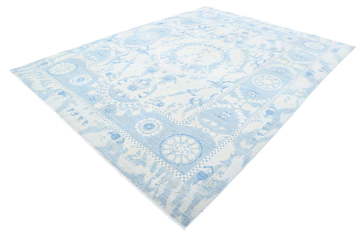 Hand Knotted Ikat Wool Rug 9' 0" x 11' 10" - No. AT52657