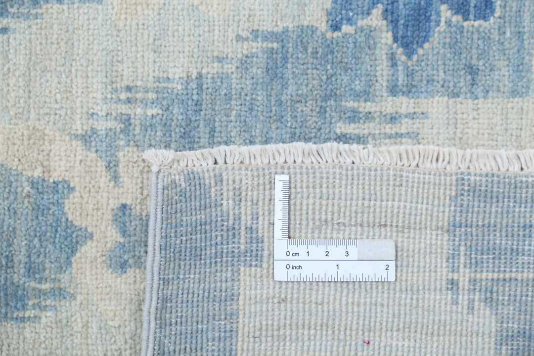 Hand Knotted Ikat Wool Rug 9' 0" x 11' 10" - No. AT52657