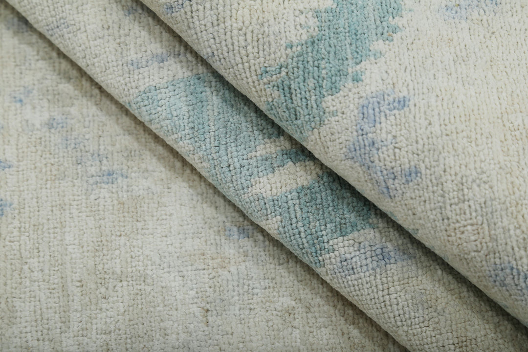 Hand Knotted Ikat Wool Rug 7' 10" x 9' 10" - No. AT58169