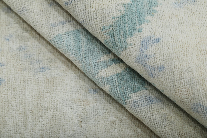 Hand Knotted Ikat Wool Rug 7' 10" x 9' 10" - No. AT58169