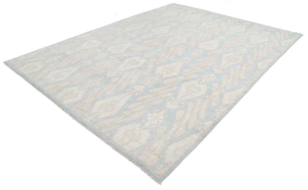 Hand Knotted Ikat Wool Rug 8' 8" x 11' 6" - No. AT14990