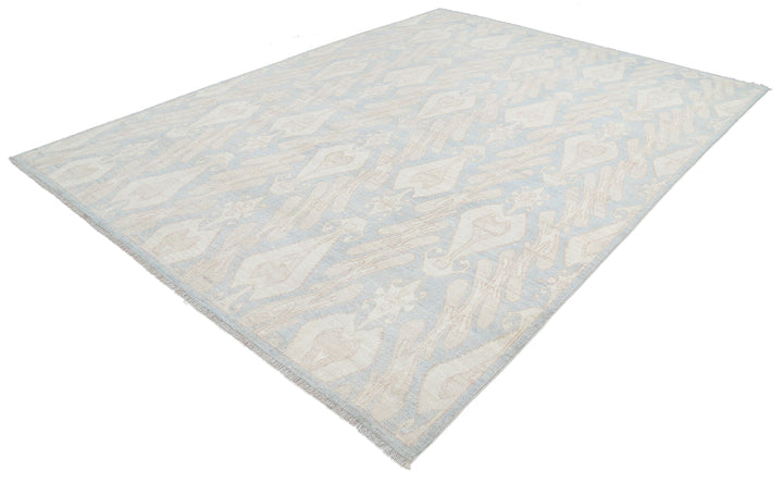 Hand Knotted Ikat Wool Rug 8' 8" x 11' 6" - No. AT14990