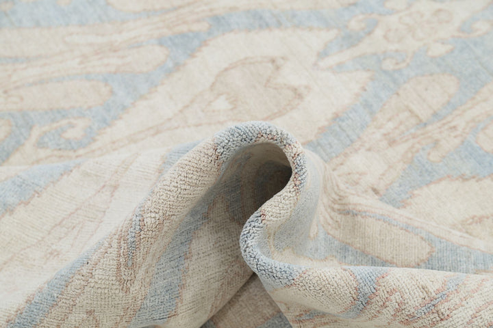 Hand Knotted Ikat Wool Rug 8' 8" x 11' 6" - No. AT14990