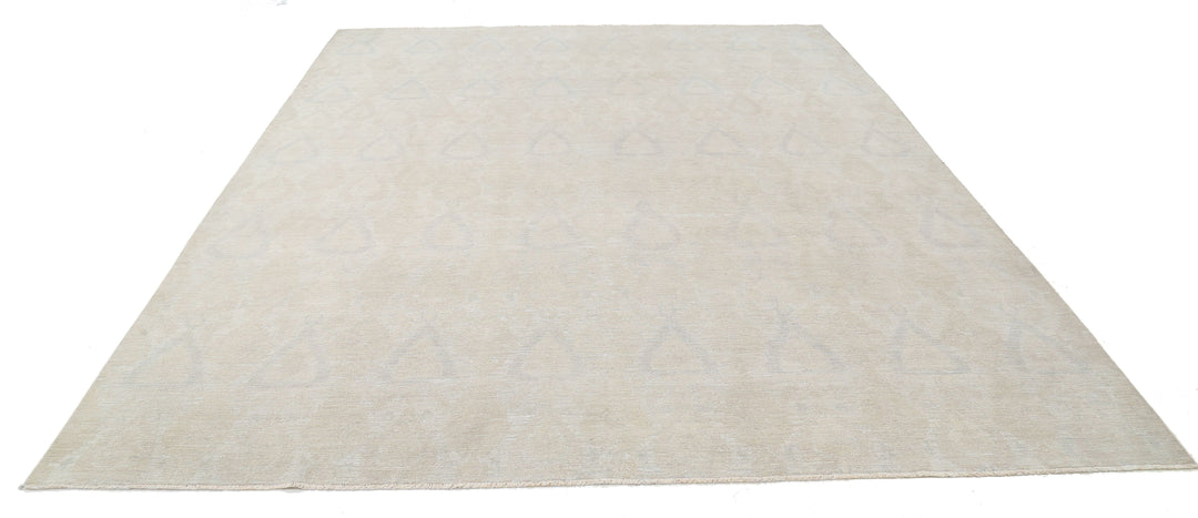 Hand Knotted Ikat Wool Rug 8' 10" x 11' 5" - No. AT71139