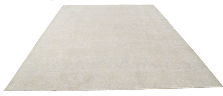 Hand Knotted Ikat Wool Rug 8' 10" x 11' 5" - No. AT71139