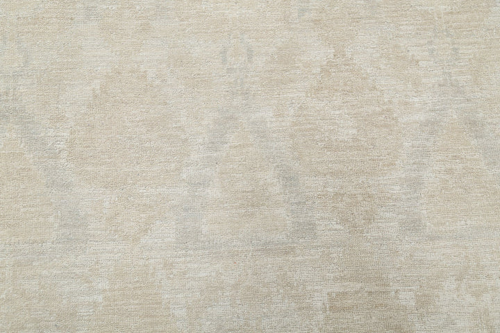 Hand Knotted Ikat Wool Rug 8' 10" x 11' 5" - No. AT71139