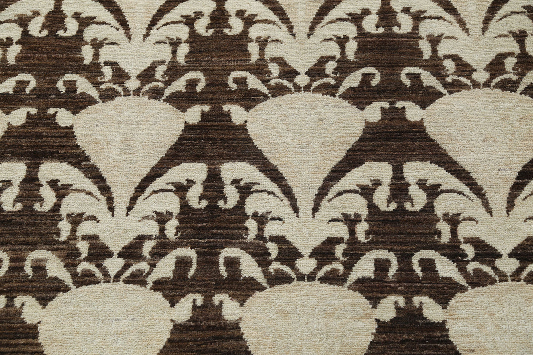 Hand Knotted Ikat Wool Rug 8' 8" x 12' 2" - No. AT74839