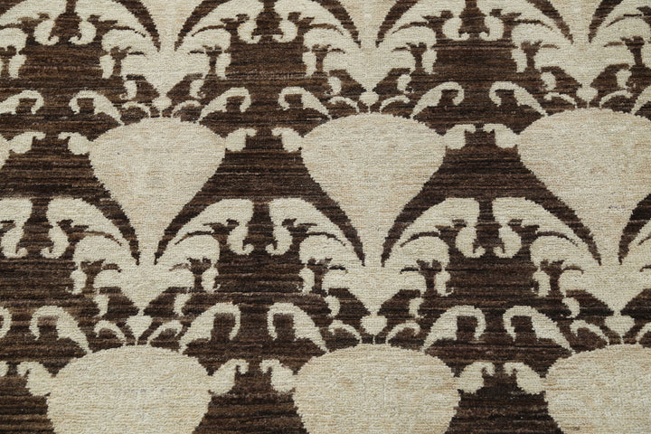 Hand Knotted Ikat Wool Rug 8' 8" x 12' 2" - No. AT74839