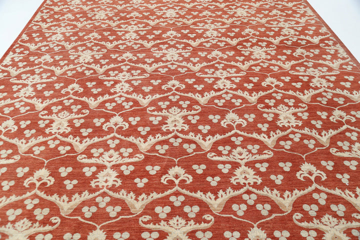 Hand Knotted Fine Artemix Wool Rug 9' 8" x 13' 3" - No. AT73545