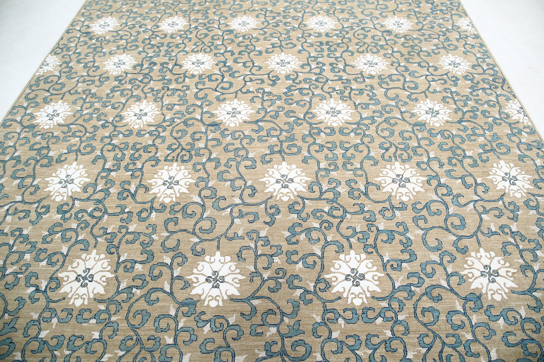 Hand Knotted Fine Artemix Wool & Silk Rug 8' 0" x 9' 5" - No. AT27593