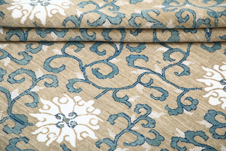 Hand Knotted Fine Artemix Wool & Silk Rug 8' 0" x 9' 5" - No. AT27593