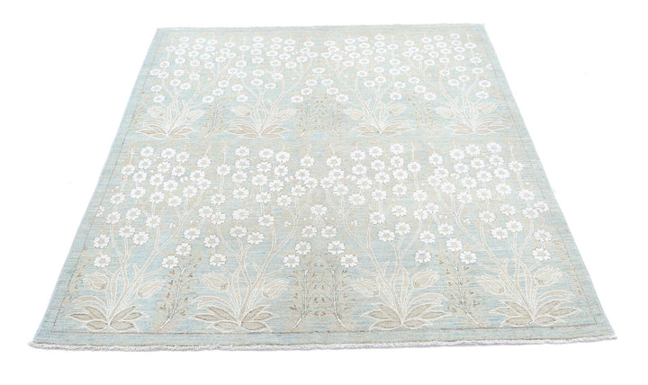 Hand Knotted Ariana Haji Jalili Wool Rug 4' 10" x 5' 10" - No. AT52031