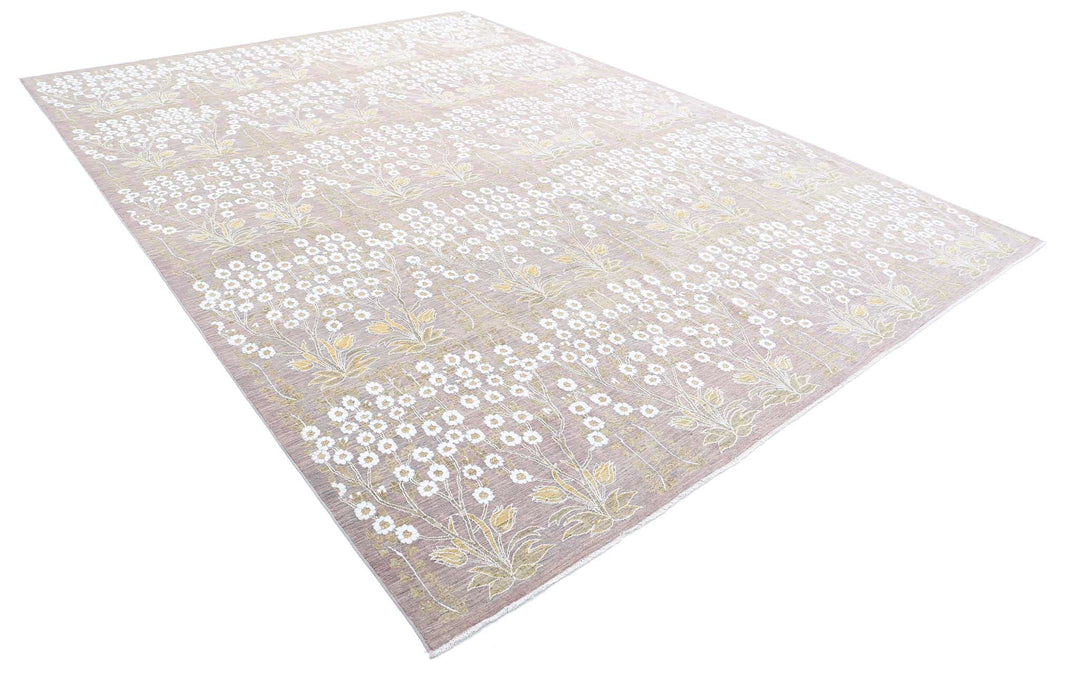 Hand Knotted Fine Artemix Wool & Silk Rug 9' 9" x 13' 8" - No. AT15523