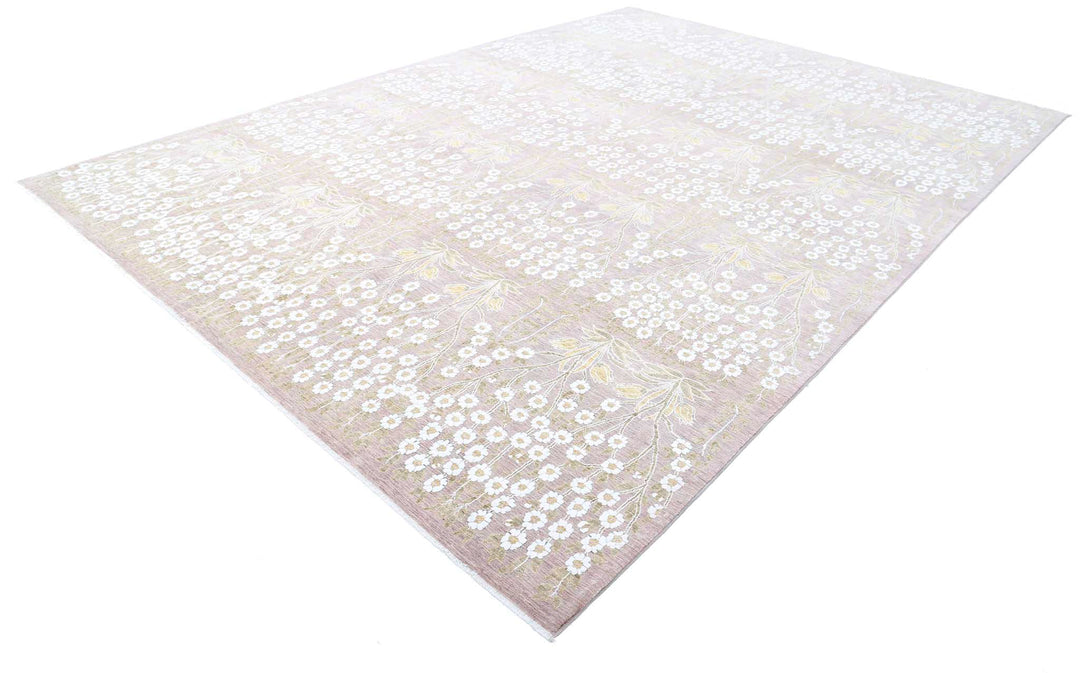 Hand Knotted Fine Artemix Wool & Silk Rug 9' 9" x 13' 8" - No. AT15523