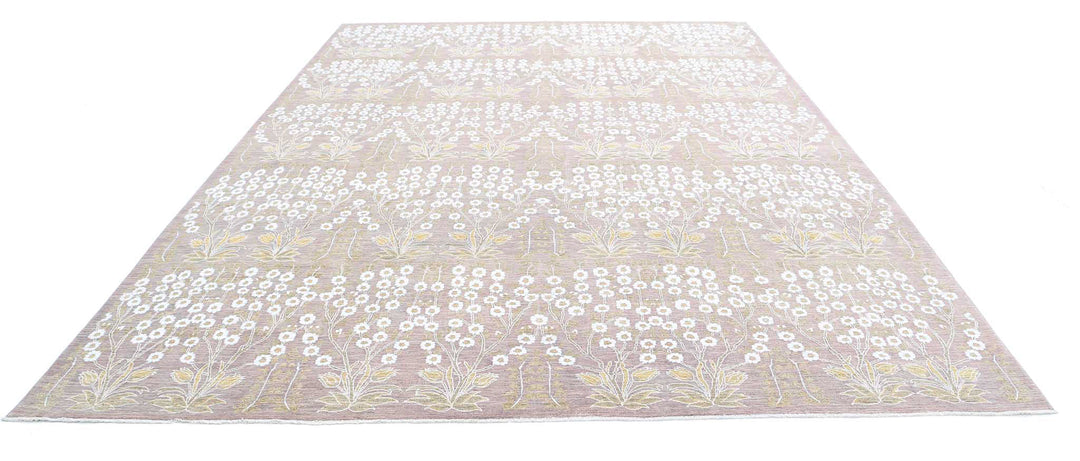 Hand Knotted Fine Artemix Wool & Silk Rug 9' 9" x 13' 8" - No. AT15523
