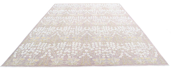 Hand Knotted Fine Artemix Wool & Silk Rug 9' 9" x 13' 8" - No. AT15523