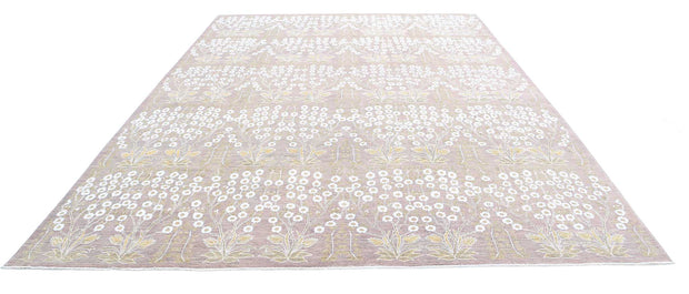 Hand Knotted Fine Artemix Wool & Silk Rug 9' 9" x 13' 8" - No. AT15523