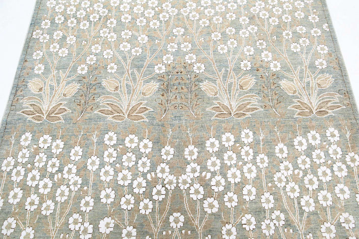 Hand Knotted Fine Artemix Wool & Cotton Rug 4' 9" x 5' 9" - No. AT68685