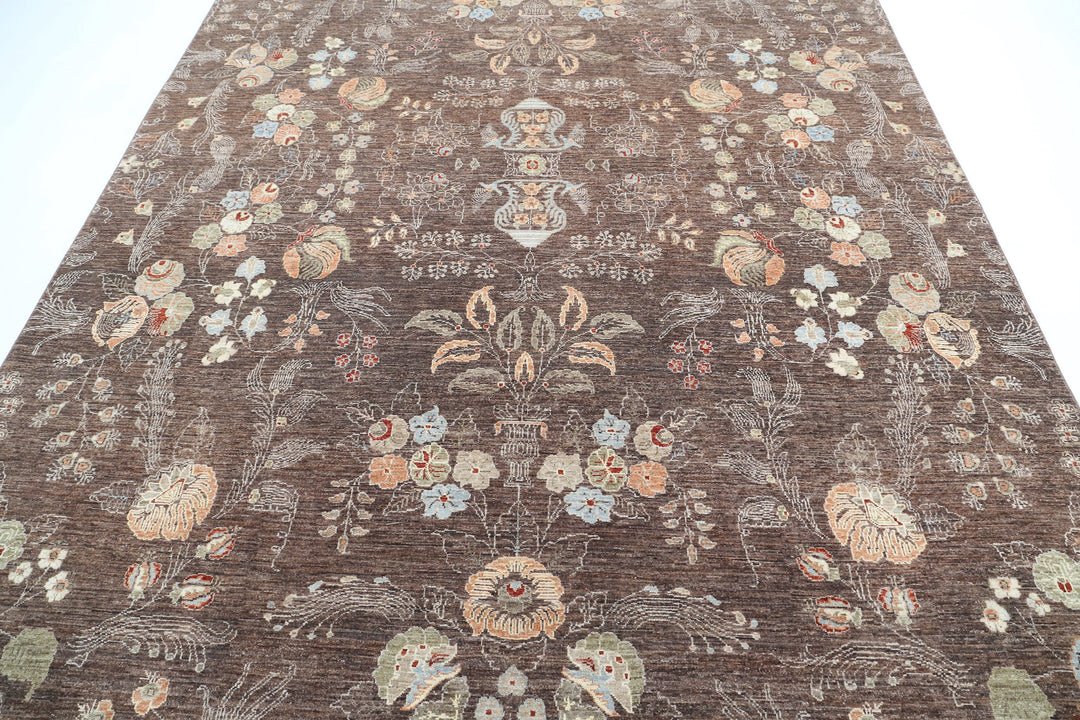 Hand Knotted Artemix Wool Rug 7' 10" x 9' 10" - No. AT41600