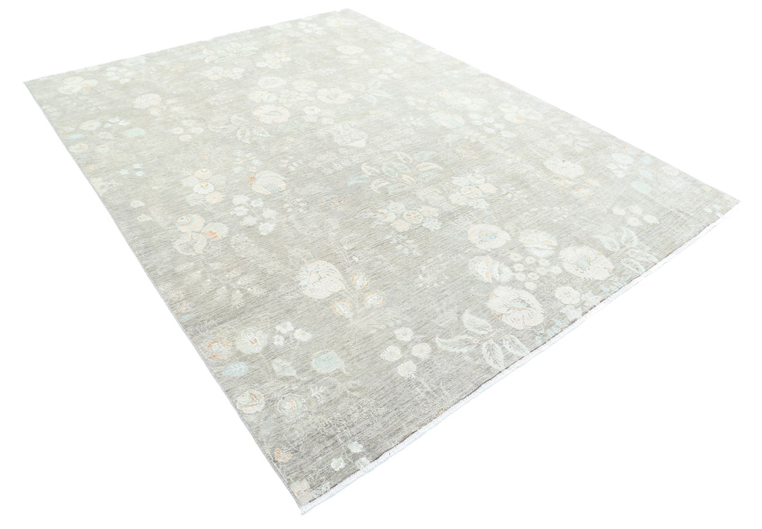 Hand Knotted Artemix Wool & Silk Rug 7' 7" x 9' 8" - No. AT62451