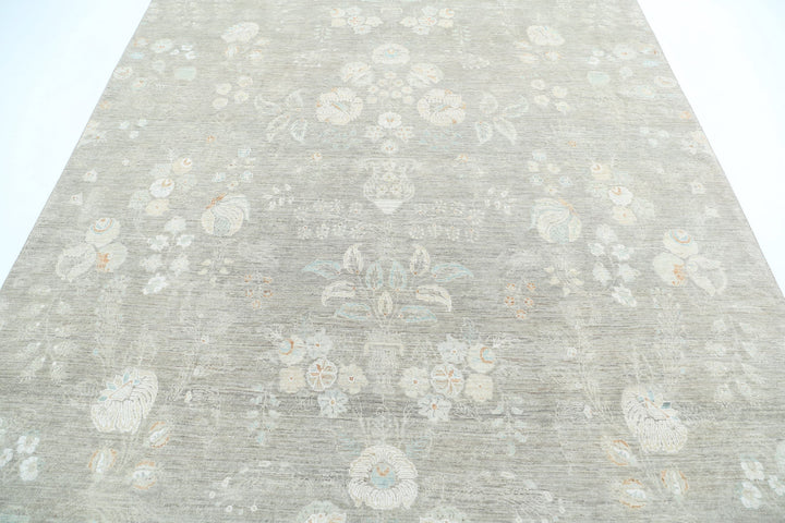 Hand Knotted Artemix Wool & Silk Rug 7' 7" x 9' 8" - No. AT62451