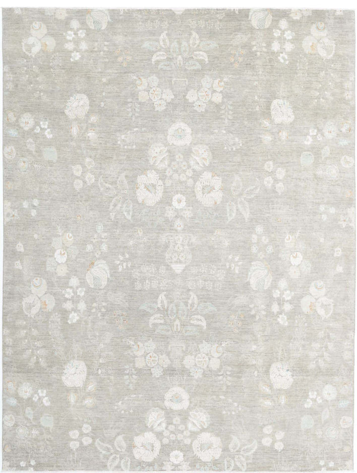 Hand Knotted Artemix Wool & Silk Rug 7' 7" x 9' 8" - No. AT62451