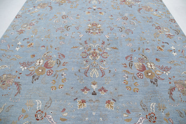Hand Knotted Artemix Wool & Silk Rug 8' 11" x 11' 7" - No. AT24854