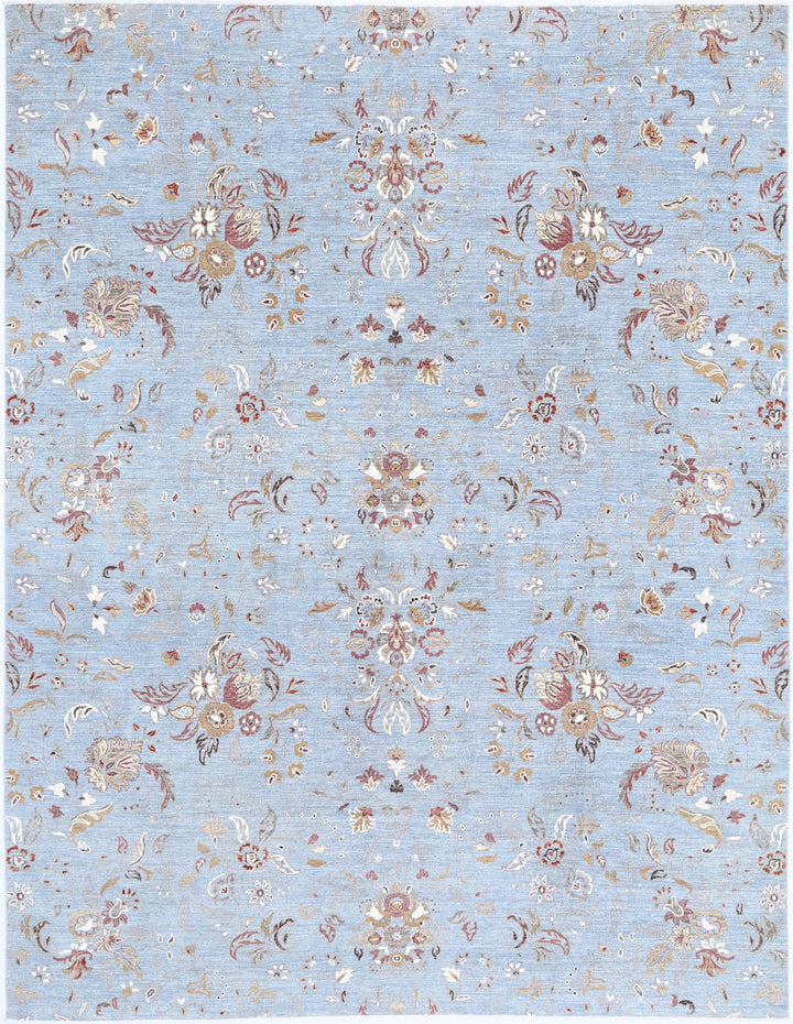 Hand Knotted Artemix Wool & Silk Rug 8' 11" x 11' 7" - No. AT24854