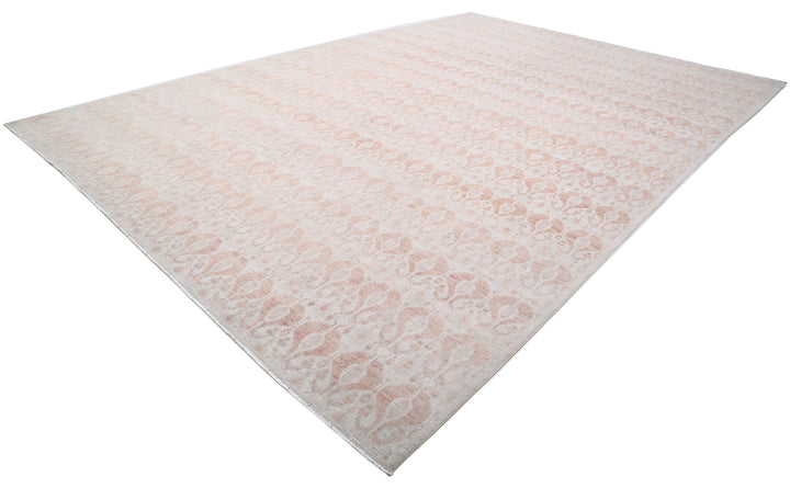 Hand Knotted Ikat Wool Rug 12' 1" x 17' 5" - No. AT19966