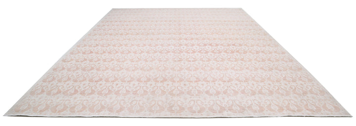 Hand Knotted Ikat Wool Rug 12' 1" x 17' 5" - No. AT19966