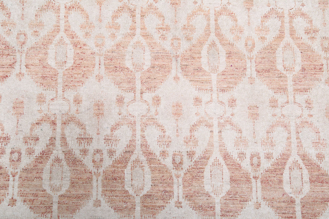 Hand Knotted Ikat Wool Rug 12' 1" x 17' 5" - No. AT19966