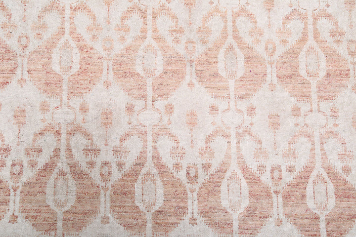 Hand Knotted Ikat Wool Rug 12' 1" x 17' 5" - No. AT19966