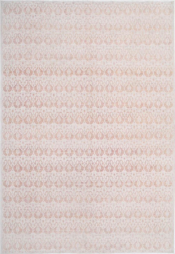 Hand Knotted Ikat Wool Rug 12' 1" x 17' 5" - No. AT19966