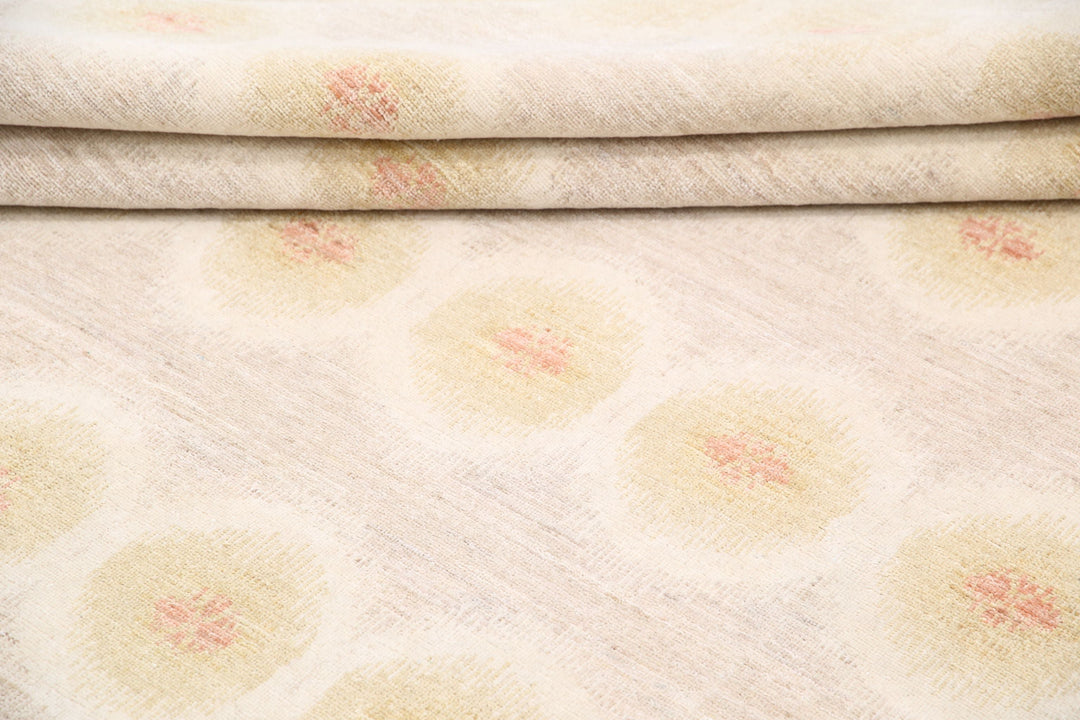 Hand Knotted Ikat Wool Rug 9' 2" x 12' 1" - No. AT95723