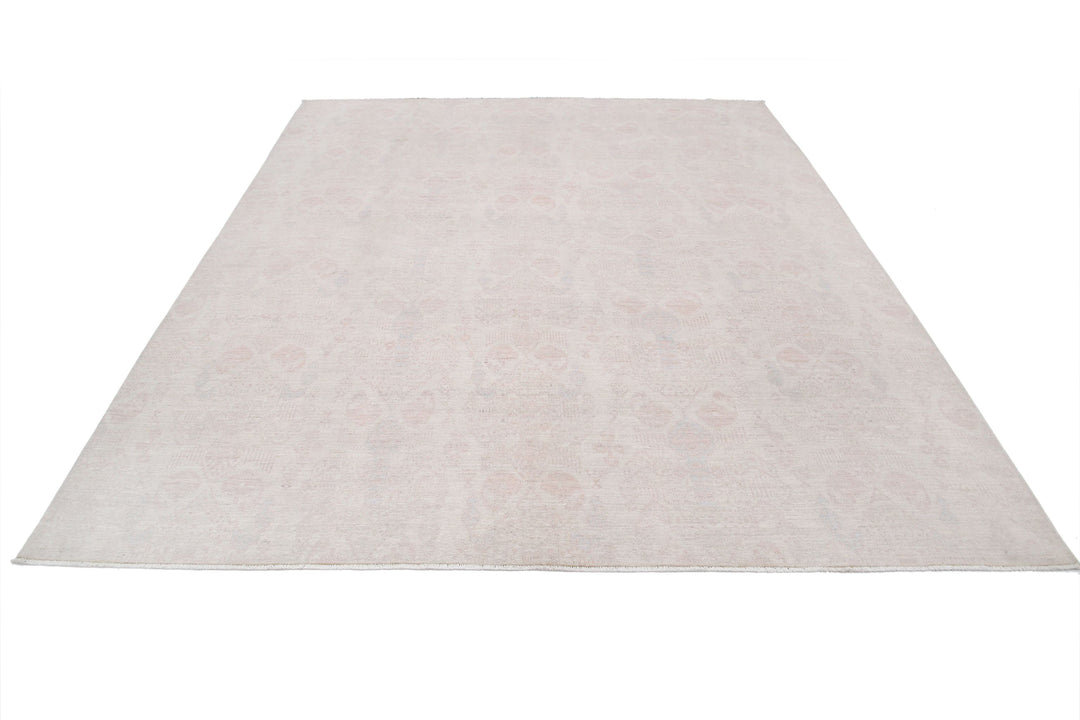 Hand Knotted Ikat Wool Rug 8' 0" x 9' 9" - No. AT96290
