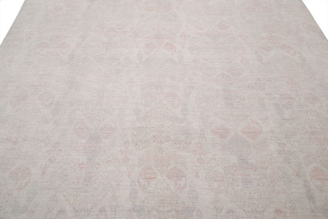 Hand Knotted Ikat Wool Rug 8' 0" x 9' 9" - No. AT96290