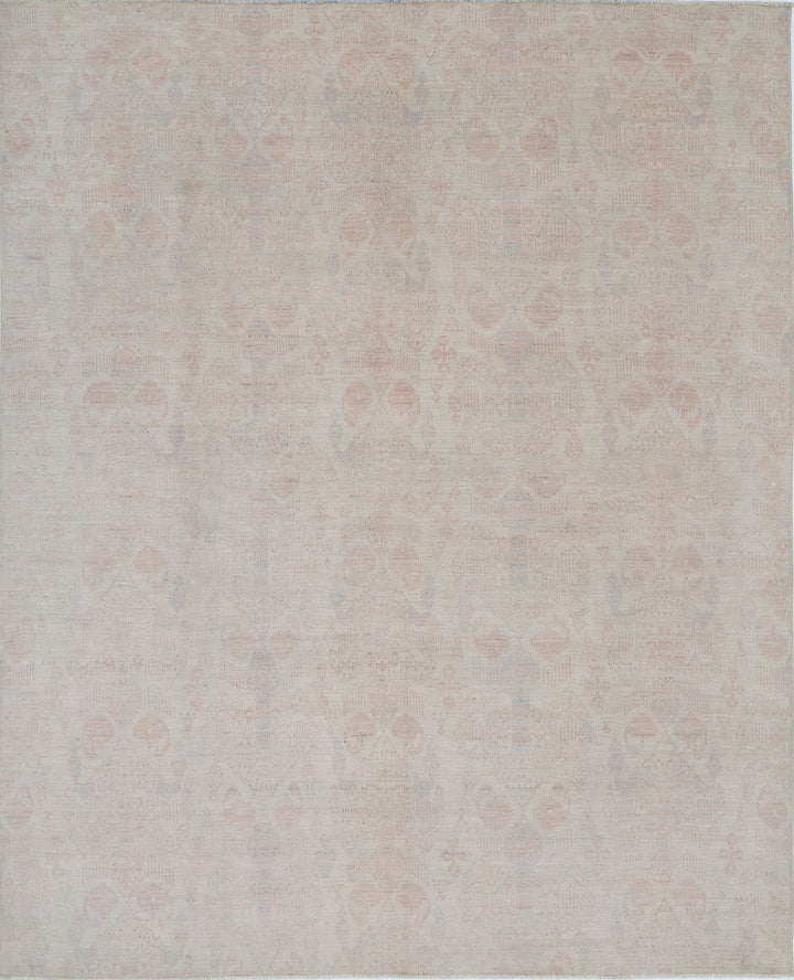 Hand Knotted Ikat Wool Rug 8' 0" x 9' 9" - No. AT96290