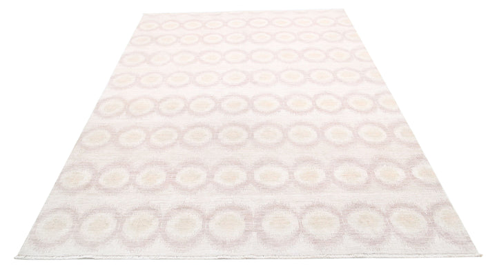 Hand Knotted Ikat Wool Rug 6' 1" x 8' 7" - No. AT51801