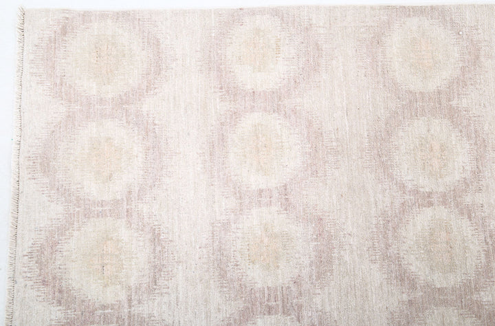 Hand Knotted Ikat Wool Rug 6' 1" x 8' 7" - No. AT51801