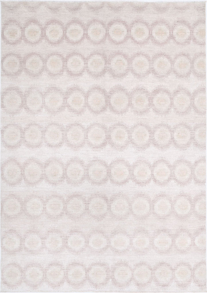 Hand Knotted Ikat Wool Rug 6' 1" x 8' 7" - No. AT51801