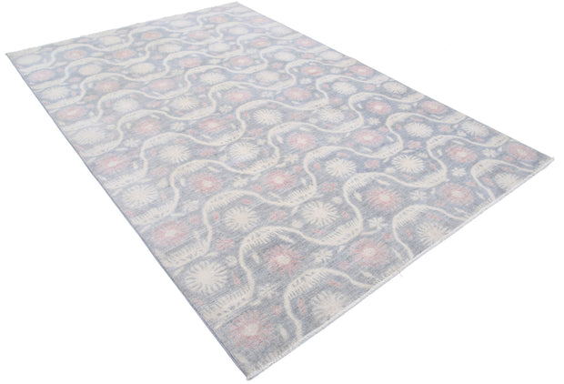 Hand Knotted Artemix Wool Rug 6' 2" x 9' 2" - No. AT37922